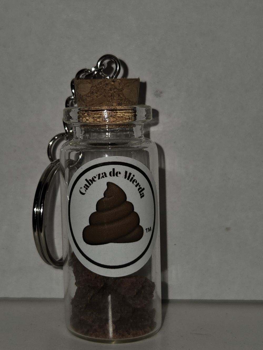Cabeza de Mierda Brown Novelty Keychain Card Holder Bottle